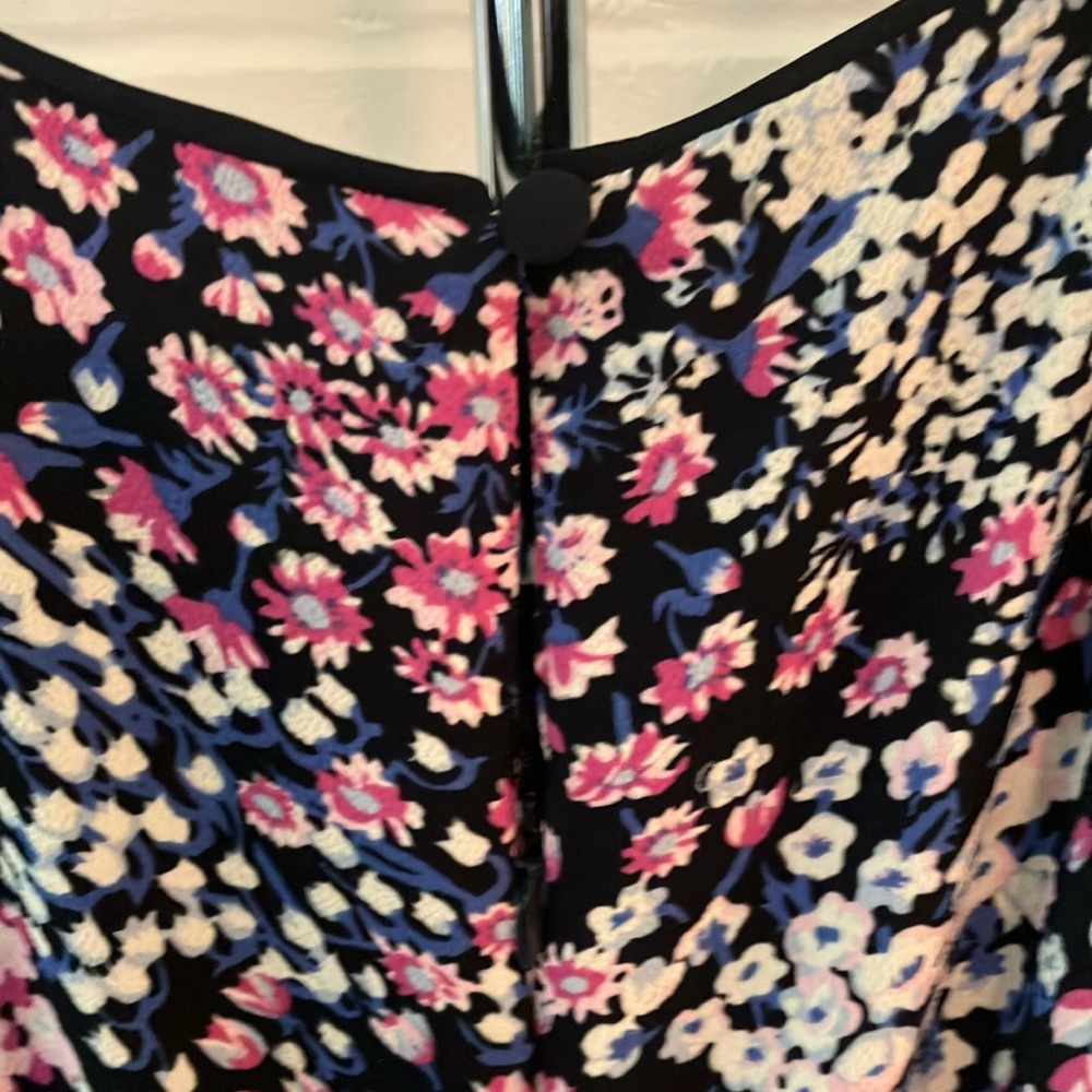 Talbots Black Dress with Vibrant Floral Accents - Picture 4 of 6